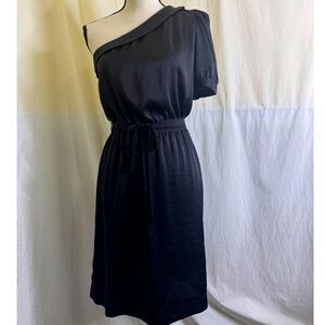 Marc by Marc Jacobs 'Dirty Martiny' Crinkled Black One Shoulder Dress Size XS